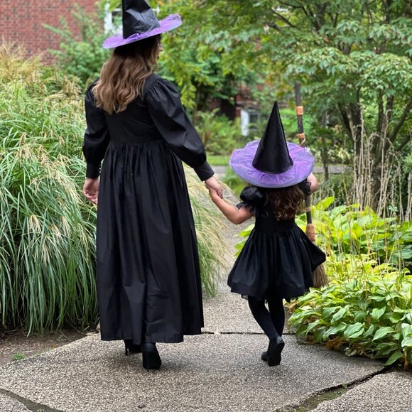 (Handmade)Black cotton dress for women - Picture 5 of 5